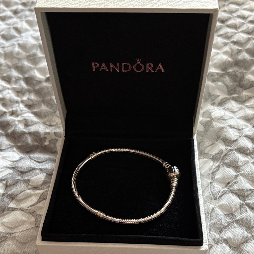 Pandora Moments Barrel Clasp Snake Chain Bracelet